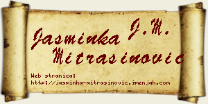 Jasminka Mitrašinović vizit kartica